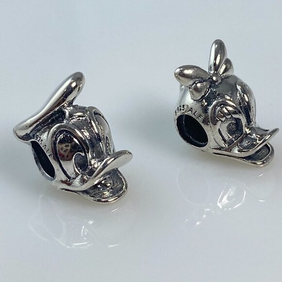Daisy & Donald Duck Portrait Charms Sterling Silver - Picture 6 of 6